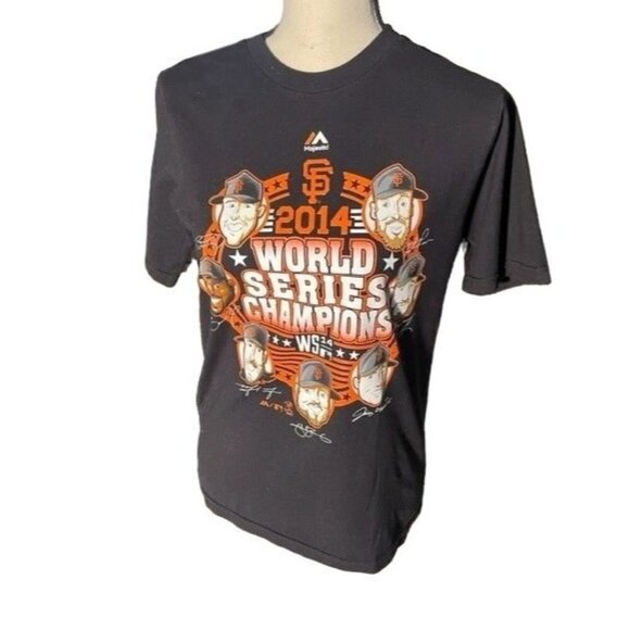 SAN FRANCISCO GIANTS 2014 World Champions Women's Black T-Shirt Size Large - Picture 1 of 6